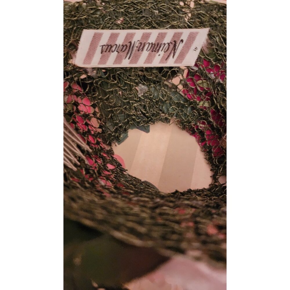 NEIMAN MARCUS Vintage Silk Flower Crown Romantic Garden Floral Headpiece Bridal - Picture 3 of 12